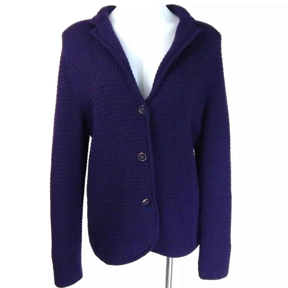 Talbots Merino Wool Textured Cardigan